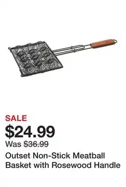 TSC Stores Outset Non-Stick Meatball Basket with Rosewood Handle offer