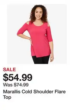 TSC Stores Marallis Cold Shoulder Flare Top offer