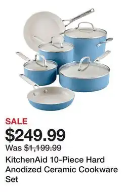 TSC Stores KitchenAid 10-Piece Hard Anodized Ceramic Cookware Set offer