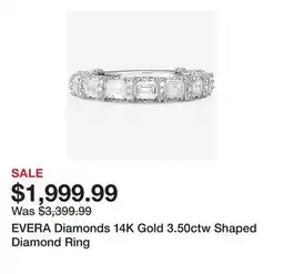 TSC Stores EVERA Diamonds 14K Gold 3.50ctw Shaped Diamond Ring offer