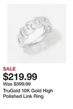 TSC Stores TruGold 10K Gold High Polished Link Ring offer