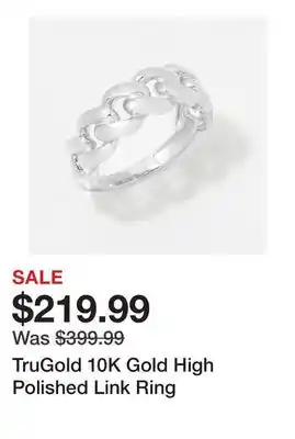 TSC Stores TruGold 10K Gold High Polished Link Ring offer
