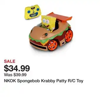 TSC Stores NKOK Spongebob Krabby Patty R/C Toy offer