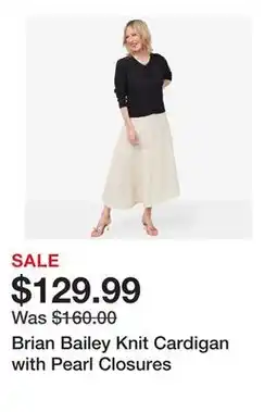 TSC Stores Brian Bailey Knit Cardigan with Pearl Closures offer