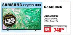 2001 Audio Video UN65DU8000 65 Crystal UHD 4K 120Hz Smart TV offer