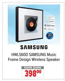 2001 Audio Video HWLS60D SAMSUNG Music Frame Design Wireless Speaker offer