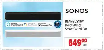 2001 Audio Video BEAM2US1BW Dolby Atmos Smart Sound Bar offer