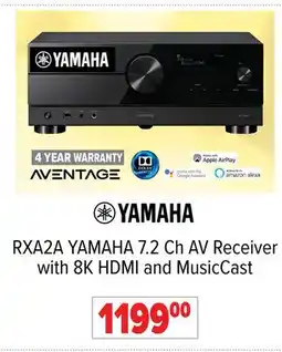 2001 Audio Video RXA2A YAMAHA 7.2 Ch AV Receiver with 8K HDMI and MusicCast offer