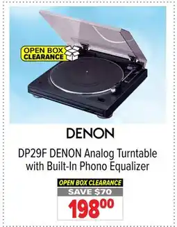 2001 Audio Video DP29F DENON Analog Turntable with Built-In Phono Equalizer offer