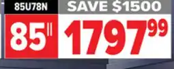 2001 Audio Video Hisense 85 4K UHD QDOT 144Hz MINI-LED offer