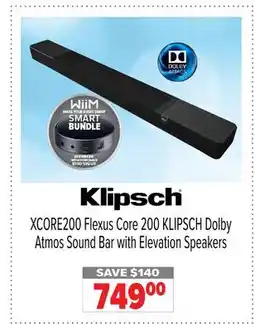 2001 Audio Video Flexus Core 200 KLIPSCH Dolby Atmos Sound Bar with Elevation Speakers offer