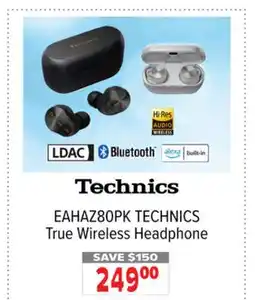 2001 Audio Video EAHAZ80PK TECHNICS True Wireless Headphone offer