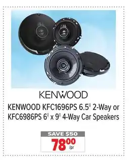 2001 Audio Video KENWOOD KFC1696PS 65 2-Way or KFC6986PS 6 x 9 4-Way Car Speakers offer