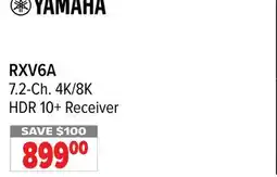 2001 Audio Video RXV6A Yamaha 7.2-Ch. 4K/8K HDR 10+ Receiver offer