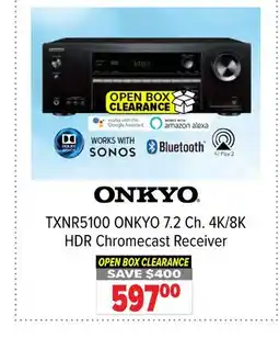 2001 Audio Video ONKYO 7.2 Ch. 4K/8K HDR Chromecast offer