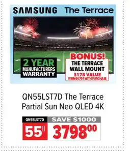 2001 Audio Video QN55LST7D The Terrace Partial Sun Neo QLED 4K offer