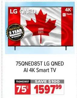2001 Audio Video 75QNED85T LG QNED AI 4K Smart TV offer