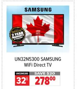 2001 Audio Video SAMSUNG WiFi Direct TV offer
