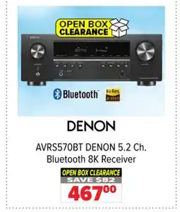 2001 Audio Video AVRS570BT DENON 5.2 Ch. Bluetooth 8K Receiver offer