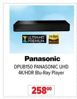2001 Audio Video DPUB150 PANASONIC UHD 4K/HDR Blu-Ray Player offer
