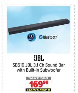 2001 Audio Video JBL 3.1 Ch Sound Bar with Built-in Subwoofer offer