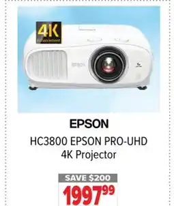 2001 Audio Video HC3800 EPSON PRO-UHD 4K Projector offer