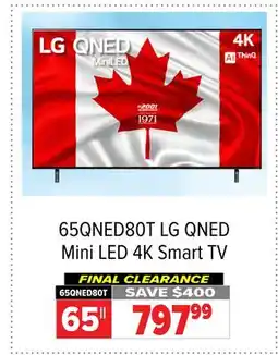 2001 Audio Video 65QNED80T LG QNED Mini LED 4K Smart TV offer