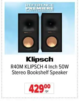2001 Audio Video R40M KLIPSCH 4 Inch 50W Stereo Bookshelf Speaker offer