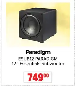 2001 Audio Video ESUB12 PARADIGM 12 Essentials Subwoofer offer