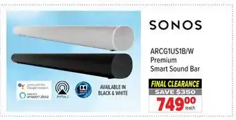 2001 Audio Video ARCG1US1B/W Premium Smart Sound Bar offer