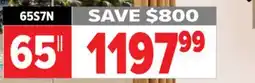 2001 Audio Video Hisense 65 S7N CanvasTV offer