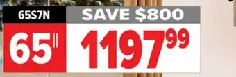 2001 Audio Video Hisense 65 S7N CanvasTV offer