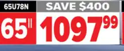 2001 Audio Video Hisense 65 ULED MiniLED Smart TV offer