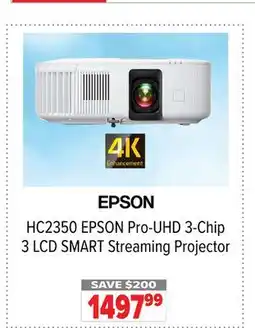 2001 Audio Video HC2350 EPSON Pro-UHD 3-Chip 3 LCD SMART Streaming Projector offer