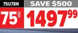 2001 Audio Video Hisense 75 U78N Mini-LED Smart TV offer