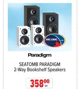 2001 Audio Video SEATOMB PARADIGM 2-Way Bookshelf Speakers offer