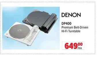 2001 Audio Video DP400 Premium Belt-Driven Hi-Fi Turntable offer