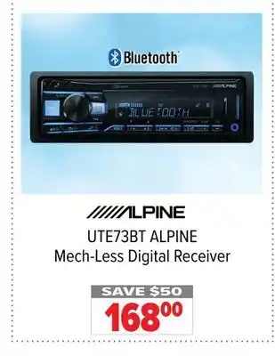 2001 Audio Video UTE73BT ALPINE Mech-Less Digital Receiver offer