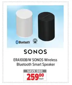 2001 Audio Video ERA100B/W SONOS Wireless Bluetooth Smart Speaker offer