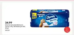 Staples Charmin Ultra Soft Bathroom Tissue, 2-Ply, 198 Sheets per Roll, 20 pk offer