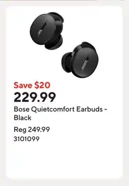 Staples Bose Quietcomfort Earbuds - Black offer