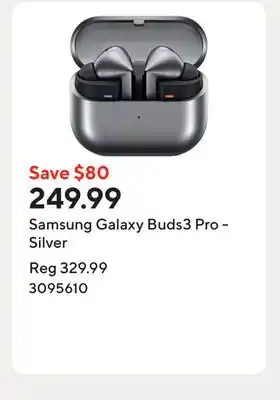 Staples Samsung Galaxy Buds3 Pro - Silver offer