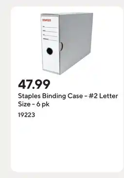 Staples Staples Binding Case - #2 Letter Size - 6 pk offer