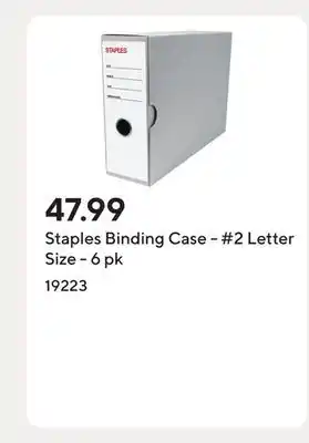 Staples Staples Binding Case - #2 Letter Size - 6 pk offer