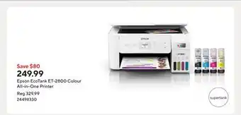 Staples Epson EcoTank ET-2800 Colour All-in-One Printer offer