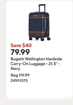 Staples Bugatti Wellington Hardside Carry-On Luggage - 21.5 - Navy offer