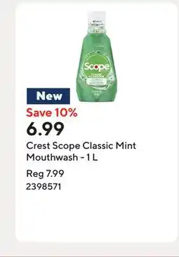 Staples Crest Scope Classic Mint Mouthwash - 1 L offer