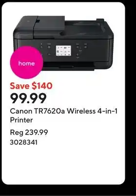 Staples Canon TR7620a Wireless 4-in-1 Printer offer