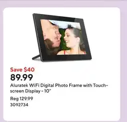 Staples Aluratek WiFi Digital Photo Frame with Touchscreen Display - 10 offer