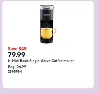 Staples K-Mini Basic Single-Serve Coffee Maker offer